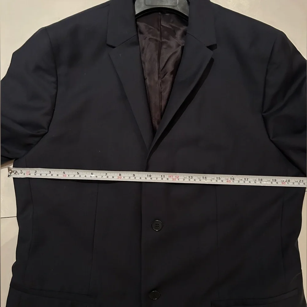 COS Mens Wool Blazer Suit Jacket Navy Size 42 Single Breasted Formal Occasion
